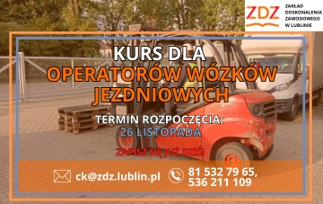 KURS DLA OPERATORÓW WÓZKÓW JEZDNIOWYCH